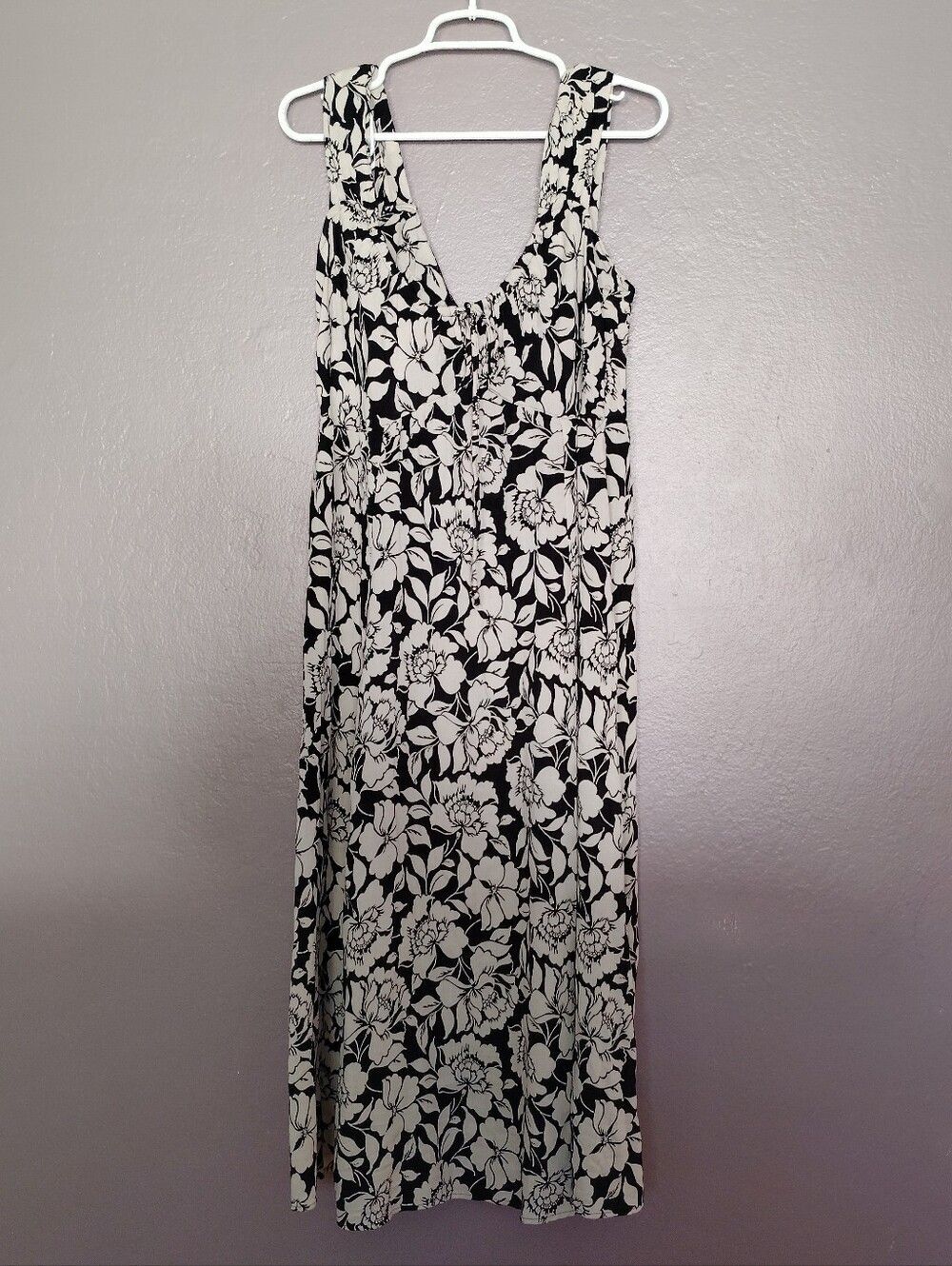 Angie Floral Midi Dress Open Back Resort Vacation Summer Boho